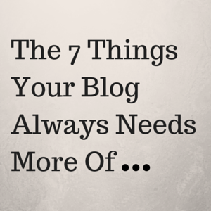 What Does A Blog Need?