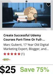 Create Successful Udemy Courses Promo 25
