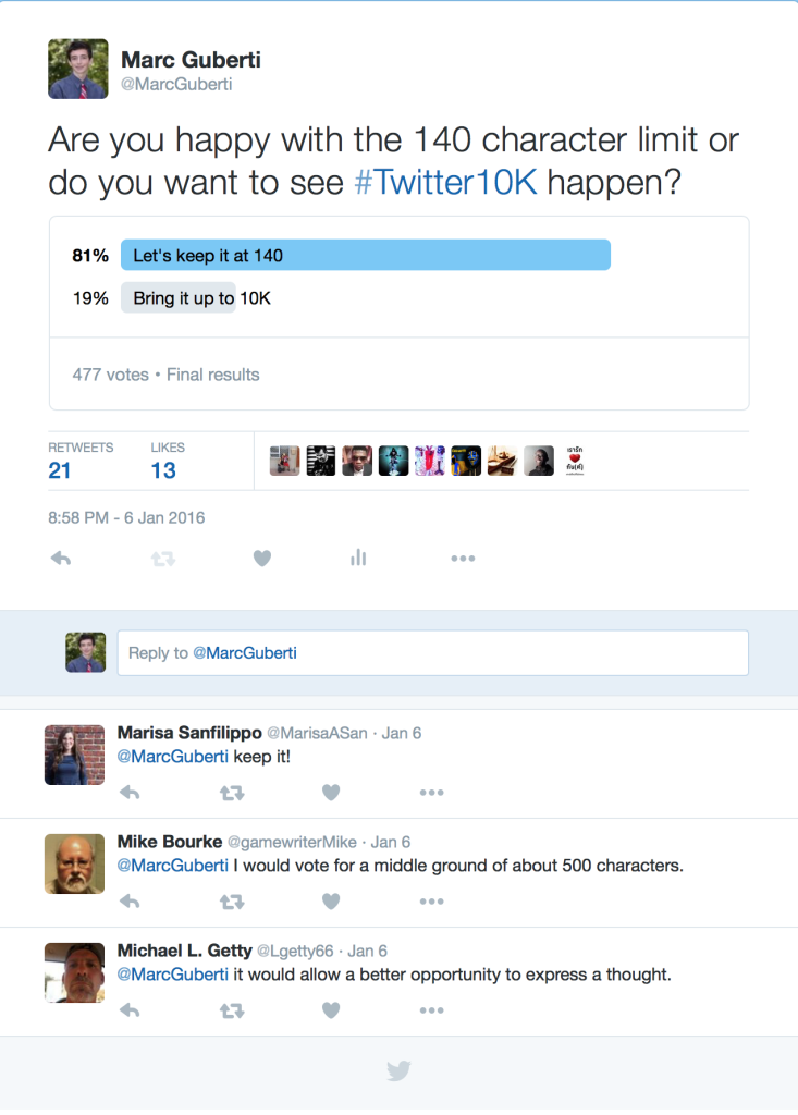 #Twitter10K Poll