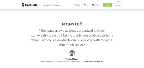 hootsuite testimonial crackitt